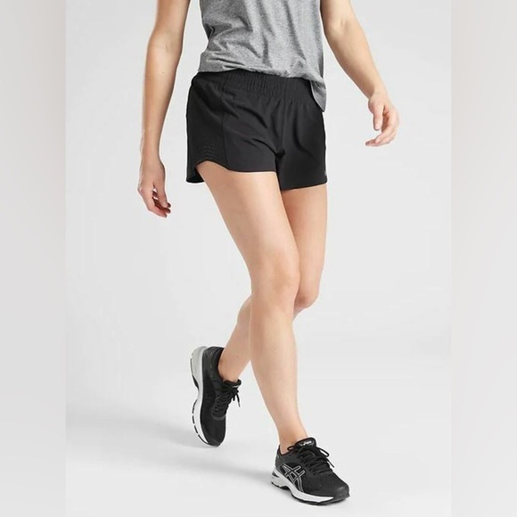 NWT! Athleta Women's Plus 3XL Black Hustle 3" Active Shorts Running Workout Gym - Picture 1 of 9